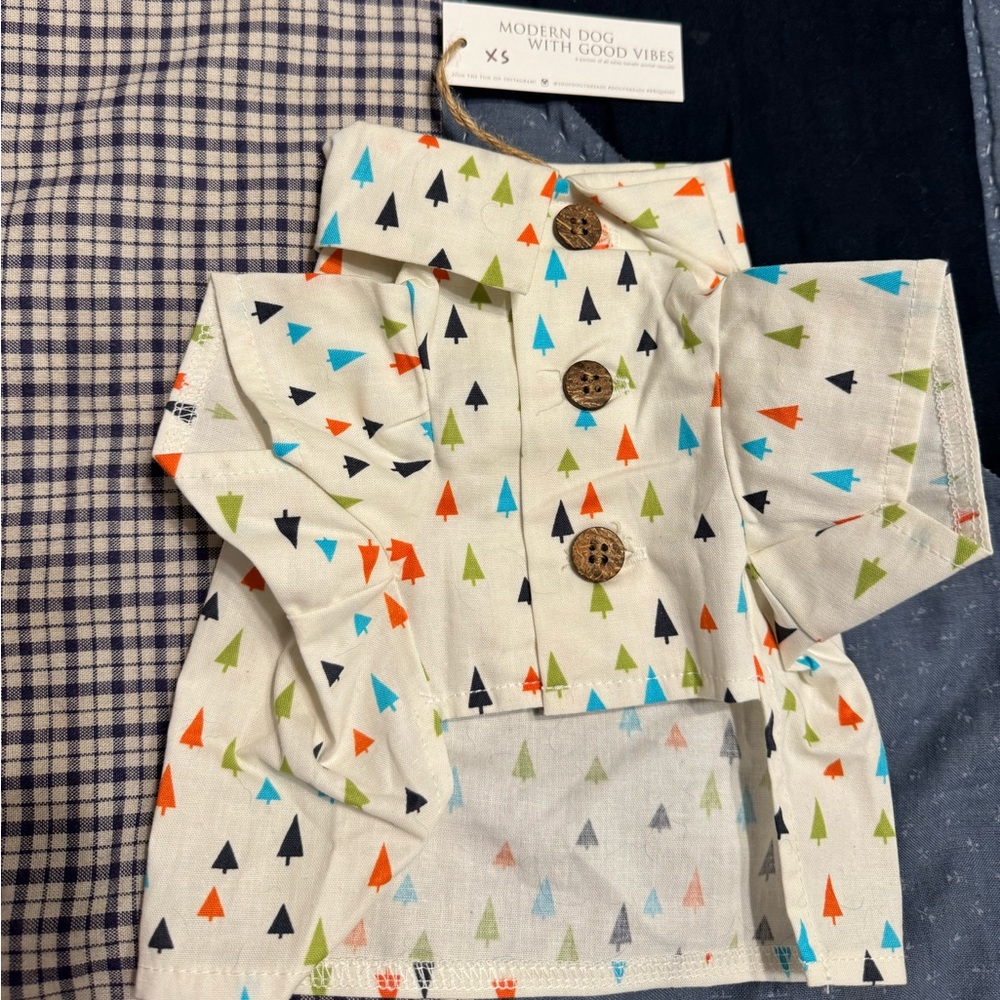 Dog threads cotton collared dog shirt